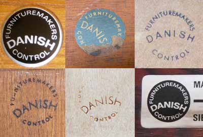 Tampons de certification de meuble danois