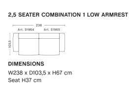 MAGS SOFT LOW sofa 2,5 seater Combinaison 1