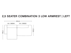MAGS SOFT LOW sofa 2,5 seater Combinaison 3 left