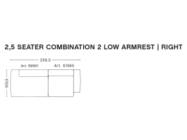 MAGS SOFT LOW sofa 2,5 seater Combinaison 2 right