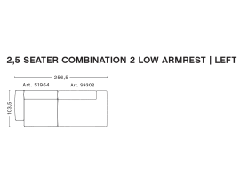 MAGS SOFT LOW sofa 2,5 seater Combinaison 2 Left
