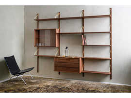 Shelving system, model Royal System by Poul Cadovius, to build yourself. New édition.new edition.