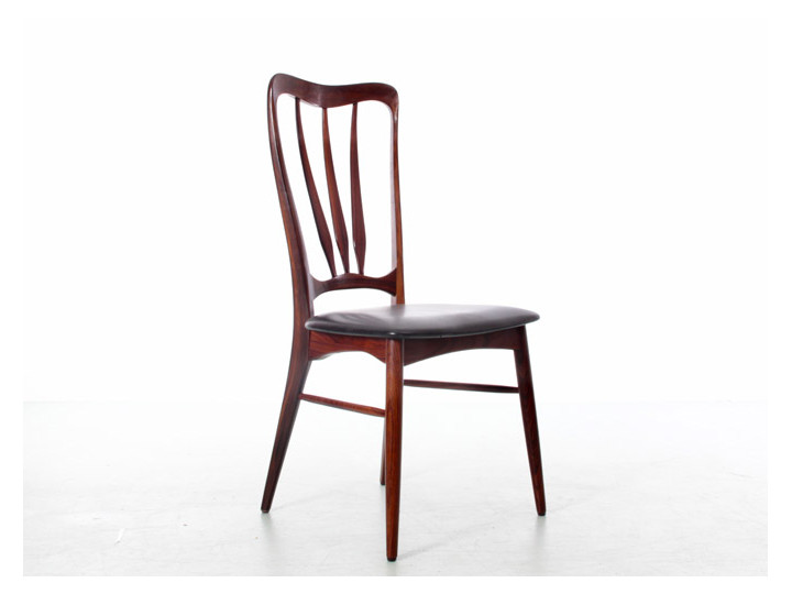 Mid-Century Modern Danish set of 4 chairs in Rio rosewood model Ingrid by Niels Koefoed