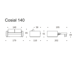 Kaerby sofa bed. 140 cm