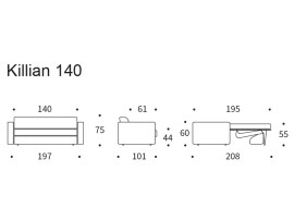 Knude sofa bed. 140 cm