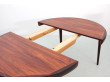 Mid-Century modern scandinavian oval dining table in Rio rosewood by Kofod Larsen