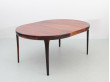 Mid-Century modern scandinavian oval dining table in Rio rosewood by Kofod Larsen