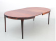 Mid-Century modern scandinavian oval dining table in Rio rosewood by Kofod Larsen