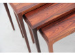 Mid-Century modern scandinavian nesting tables in Rio rosewood by Johannes Andersen