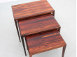 Mid-Century modern scandinavian nesting tables in Rio rosewood by Johannes Andersen