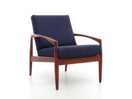 Mid-Century  modern scandinavian lounge chair in Rio rosewood model Paperknive by Kai Kristiansen