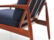 Mid-Century  modern scandinavian lounge chair in Rio rosewood model Paperknive by Kai Kristiansen