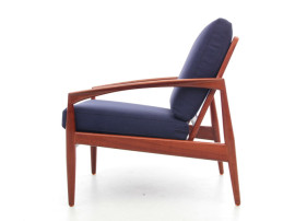 Mid-Century  modern scandinavian lounge chair in Rio rosewood model Paperknive by Kai Kristiansen