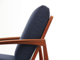 Mid-Century  modern scandinavian lounge chair in Rio rosewood model Paperknive by Kai Kristiansen