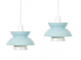 Mid-Century modern scandinavian pendant lamp Doo-Wop light blue  by Louis Poulsen