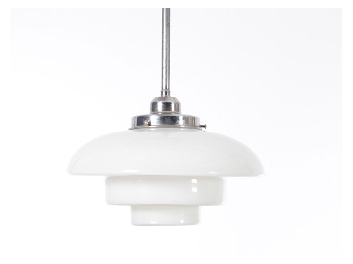 Mid-Century modern scandinavian pendant lamp in glass