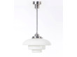 Mid-Century modern scandinavian pendant lamp in glass