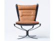 Fauteuil scandinave  Falcon phoenix, dossier haut de Sigurd Resell. Nouvelle édition.