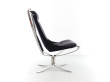 Fauteuil scandinave  Falcon phoenix, dossier haut de Sigurd Resell. Nouvelle édition.