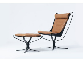 Mid modern century Ottoman for Falcon Phoenix  lounge chair. New edition.