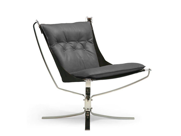 Fauteuil scandinave  Falcon First, dossier bas de Sigurd Resell. Nouvelle édition.