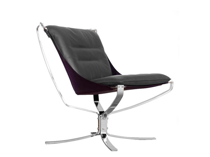 Fauteuil scandinave  Falcon Phoenix, dossier bas de Sigurd Resell. Nouvelle édition.