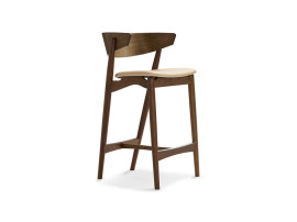 Mid-century modern scandinavian bar stool (wooden back) No 7