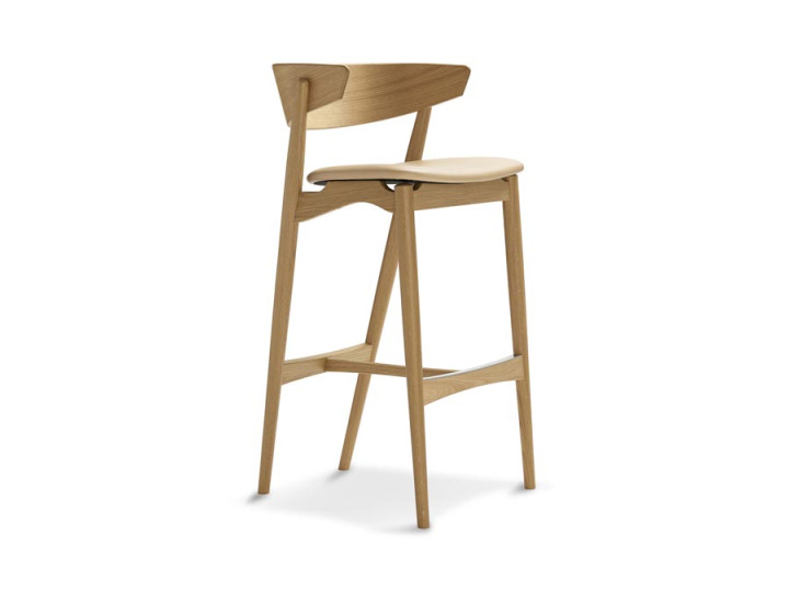 Tabouret scandinave No 7 (dossier en bois ) édition neuve