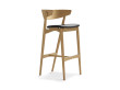 Mid-century modern scandinavian bar stool (wooden back) No 7