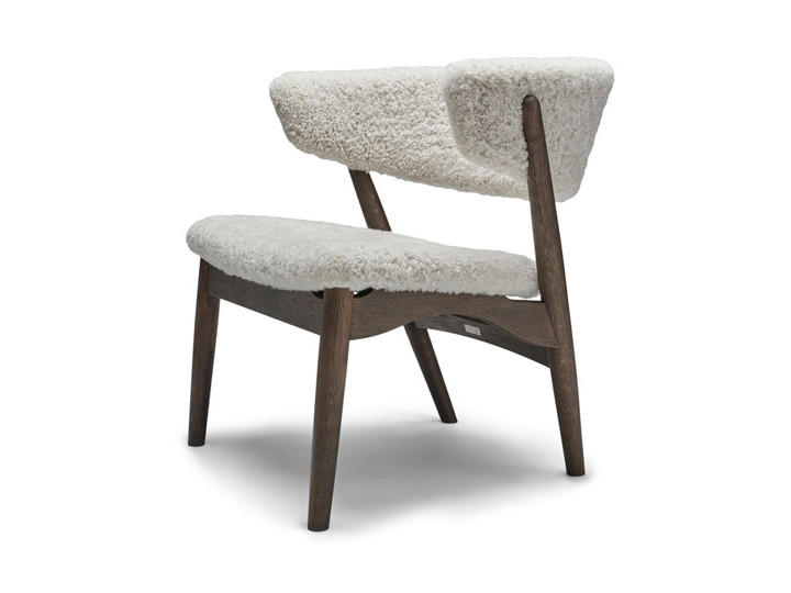 Mid-century modern scandinavian lounge chair (sheepskin) No 7