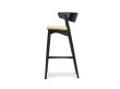 Mid-century modern scandinavian bar stool (wooden back) No 7