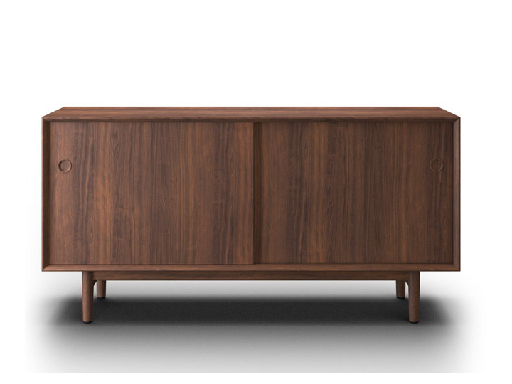 Mid-century modern scandinavian sidebord No 11 walnut / wooden legs