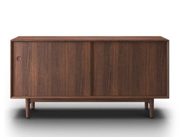 Mid-century modern scandinavian sidebord No 11 walnut / wooden legs