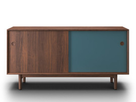 Mid-century modern scandinavian sidebord No 11 walnut / wooden legs