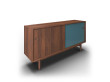 Mid-century modern scandinavian sidebord No 11 walnut / wooden legs