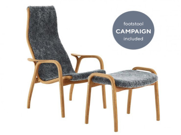 Fauteuil scandinave modèle Lamino et repose pieds OFFERT. Edition neuve