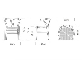Mid-Century Modern CH 24 Wishbone chair by Hans Wegner. New product.