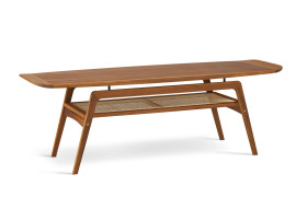 Table basse scandinave Surfboard avec étagère nouvelle édition