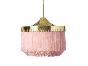 Suspension scandinave Fringe Ø30 cm pale pink nouvelle édition