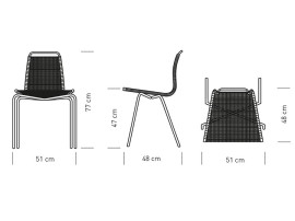 Mid-Century  modern scandinavian chair model PK1 by Poul Kjærholm