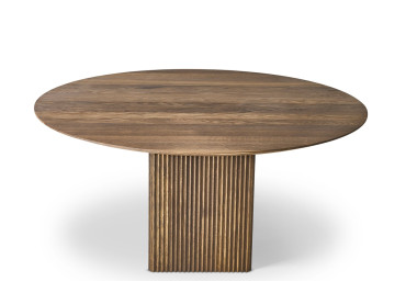 Table scandinave modèle Ten Ronde, plateau fixe. 5 tailles