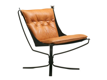 Fauteuil scandinave  Falcon First, dossier bas de Sigurd Resell. Nouvelle édition.