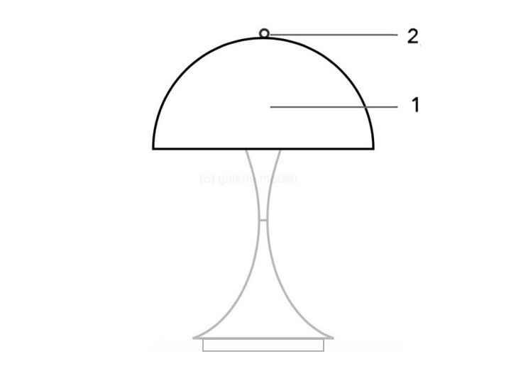 Spare parts for Louis Poulsen table lamp Panthella Portable 160