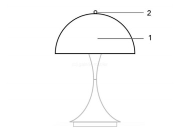 Spare parts for Louis Poulsen table lamp Panthella Portable 160