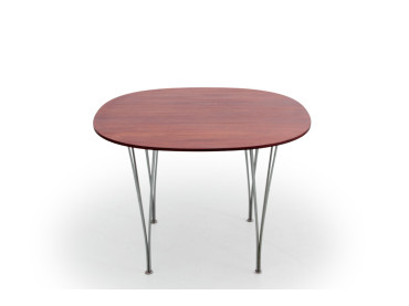 Table scandinave Super-ellipse en palissandre de Rio. 4 pers.