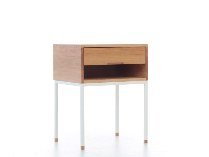 Table De Chevet Industriel Empilable Marron Rustique - Table de chevet