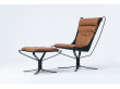 Fauteuil scandinave  Falcon First, dossier haut de Sigurd Resell. Nouvelle édition.