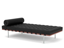 Daybed Barcelona de Mies van der Rohe pour Knoll International en cuir noir