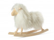 Scandinavian rocking long wool white sheep by Povl Kjer