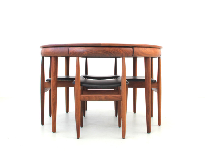 Table de repas scandinave à rallonges Dining set en teck model 630